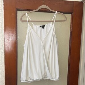 Express Elegant White Camisole Top